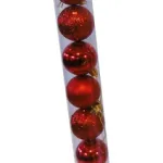 Adornos Navideños Tubo Bolas De Navidad 5cm X9 Unidades