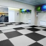 Piso Goma Eva Gym 1m2 Encastrable 20mm Con Borde Antigolpes