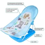 Silla De Baño Mecedora Plegable Bebe Pileta Bañera Color Celeste Mecedora Baño