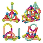 Juego De Bloques Magnéticos Para Armar X42 Piezas Educativo Didáctico Infantil Con Barras Y Esferas Imanes 3d Construcción Creativa Regalo Niños Y Niñas Levys Bazar