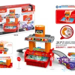Lavadero De Autos Pista De Autolavado Coche Cambia De Color Color Rojo