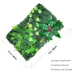 Jardín Vertical Cesped Artificial Flores Muro Verde 40x60