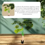 Planta Artificial Grande Monstera 115cm Deco Premium Color Verde