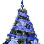 Arbol De Navidad Tronador Lujo 1,20mts Pino Decorado Azul