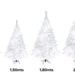 Árbol De Navidad Tradicional Expreso Polar Tronador De Lujo De 150cm Blanco