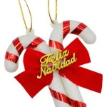 Adorno Colgante Baston De Caramelo Para Arbol De Navidad