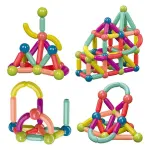 Juego De Bloques Magnéticos Para Armar X42 Piezas Educativo Didáctico Infantil Con Barras Y Esferas Imanes 3d Construcción Creativa Regalo Niños Y Niñas Levys Bazar