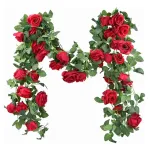 Flores Artificiales Enredadera Guía De Rosa Guirnalda 2mts