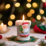 Vela Navideña Portavela Pesebre Deco Navidad Ceramica X1u.