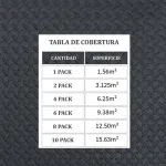 Piso Goma Eva Gym Pack X4 Encastrable 10mm Con Bordes