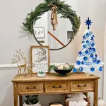 Arbol De Navidad Blanco 80cm + Kit X30 Azul Cybermonday