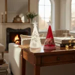 Arbolito De Navidad 15cm Con Luz Decoracion Adorno Navideño