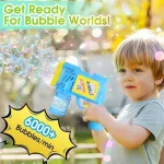 Burbujero Automático Pistola Juguete De Burbujas Con Luz Color Verde