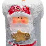 Vela Navideña Portavela Pesebre Deco Navidad Ceramica X1u.