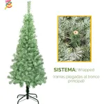 Árbol De Navidad Arbolito Slim Nevado 1.50mts Base Metal