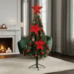 Arbol Navidad Tronador Slim Verde 1,20mt + Kit Decoracion