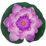 Flor De Loto Flotante Flores Artificiales Decoracion X5