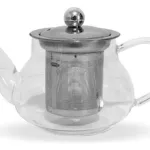 Tetera Vidrio Infusor Filtro Tapa Acero 450ml Té Hebras
