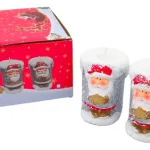 Vela Navideña Portavela Pesebre Deco Navidad Ceramica X1u.