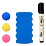 Pizarra Blanca Magnética 60x80cm Pizarrón Con Accesorios