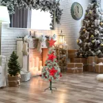 Arbol Navidad Tronador Slim Nevado 1,20mt + Kit Decoracion