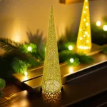 Pino Alambre Cono Navideño Decoración Adorno Navidad 60cm