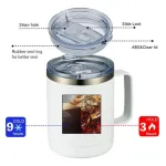 Vaso Térmico Taza De Acero Inoxidable Con Tapa 360ml