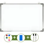 Pizarra Blanca Magnética 60x80cm Pizarrón Con Accesorios