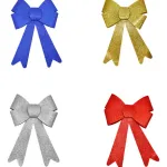 Adorno Navideño Decoracion Arbol De Navidad Moño X2