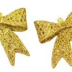 Adornos Navideños Moños Gibré Arbolito De Navidad 6cm X4