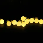 Luces De Navidad X20 Bolitas A Pilas Guirnalda Led 3mts Luces Calidas
