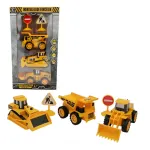 Set De Construcción Autos De Juguete Gruas X3 Maquinas