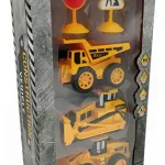 Set De Construcción Autos De Juguete Gruas X3 Maquinas
