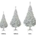 Arbol De Navidad Canadian Spruce Arbolito Pino Blanco Plata 1.80 Mts Con Base Plástica
