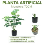 Planta Artificial Con Maceta Monstera 70cm Decoración Hogar