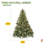 Arbol De Navidad Pino Natural Amber 1.50mts Pino Frondoso
