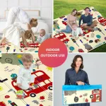 Alfombra Antigolpes Plegable Bebes Reversible 180x200cm