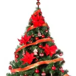 Árbol De Navidad Montañes Deluxe 1.80mts Decorado Rojo