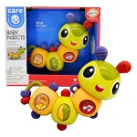Sonajero Bebe Oruga Musical Movil Luz Sonido Didactico Color Amarillo