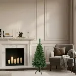 Árbol De Navidad Tronador Slim Verde 1.20mts Base Metal