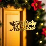 Adorno Colgante Cartel Feliz Navidad Decoracion