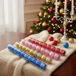 Adornos Navideños Premium Tubo Bolas De Navidad 6cm X90 Udes