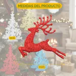 Set X4 Adorno Colgante Reno Navideño Deco Arbolito Navidad