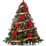 Árbol De Navidad Patagonia 1,80 Mts Con Adornos Rojo 72uds