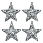 Adorno Navideño Estrella Colgante X4 Decoración Para Arbol