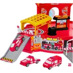 Pista De Autos Estacion De Bomberos Juguete Con Accesorios Color Rojo
