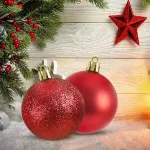 Adornos Navideños Premium Tubo Bolas De Navidad 6cm X9 Udes