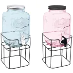 Dispenser Vidrio Frasco Con Canilla 5 Litros Para Bebidas