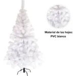 Árbol De Navidad Tradicional Expreso Polar Tronador De Lujo De 150cm Blanco