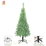 Árbol De Navidad Arbolito Slim Nevado 1.50mts Base Metal
